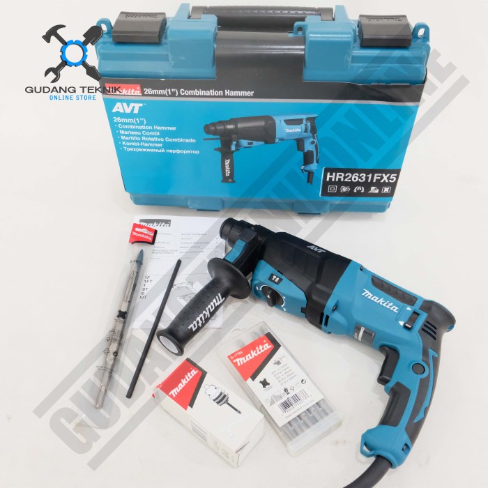 Electric Rotary Hammer Drill Variable Speed 800W HR2631FX5 MAKITA / Mesin Bor Bobok Beton Listrik SDS 800 Watt HR-2631FX5 MAKITA