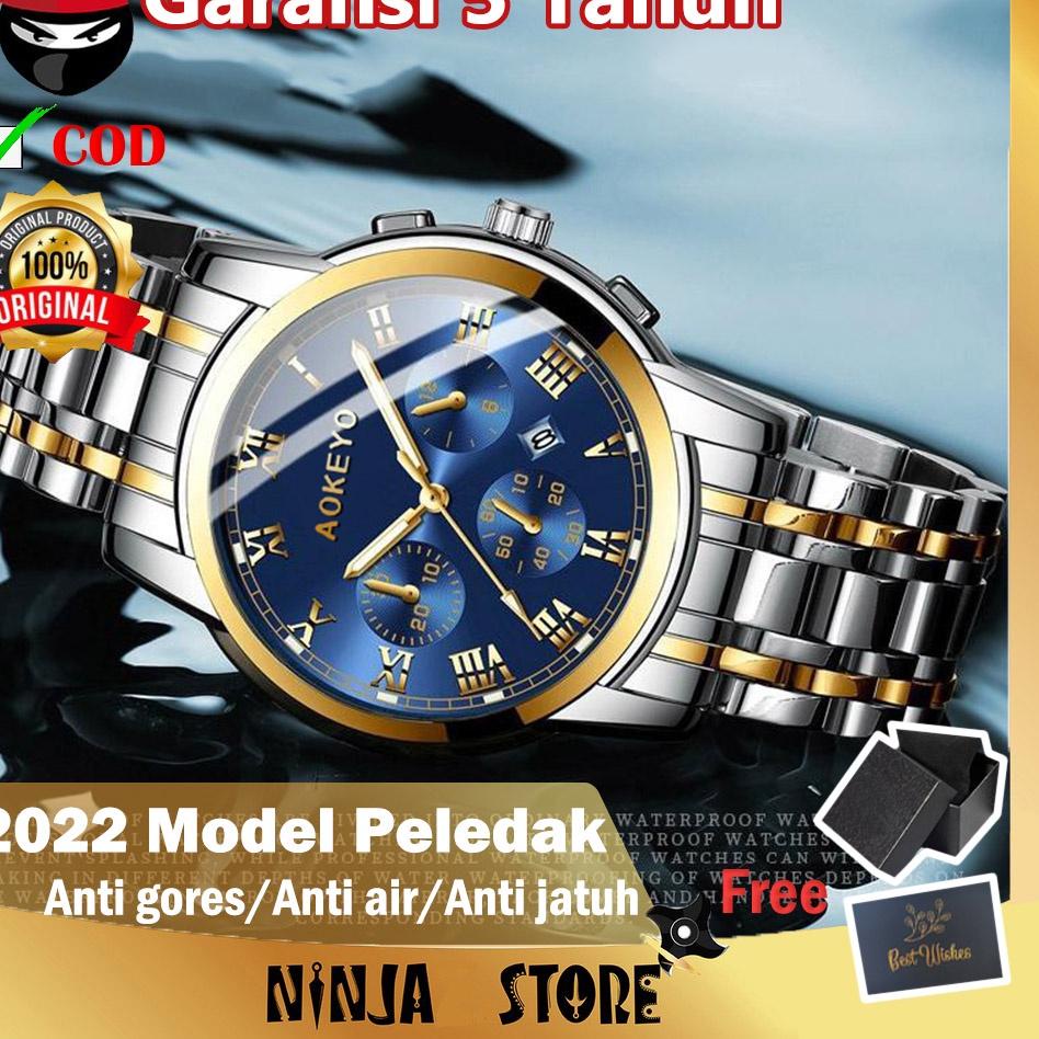 ・ lC Aokeyo 4006 Jam Tangan Pria Anti Air ORI Jam Tangan Pria Anti Air Original Luxury Stainless Ste