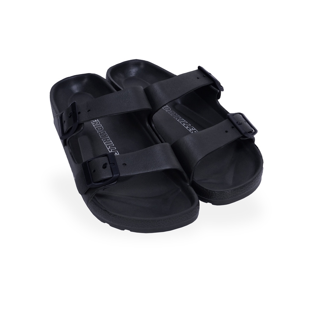 SANDAL SLIDE FRIDAY KILLER | CETERO BLACK WHITE