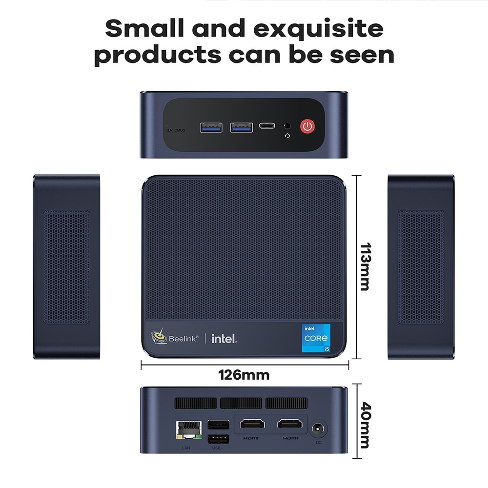 BEELINK SEi 11 PRO Mini PC - 16GB RAM 500GB SSD - Intel i5-11320H - MINI PC TERBARU DARI BEELINK