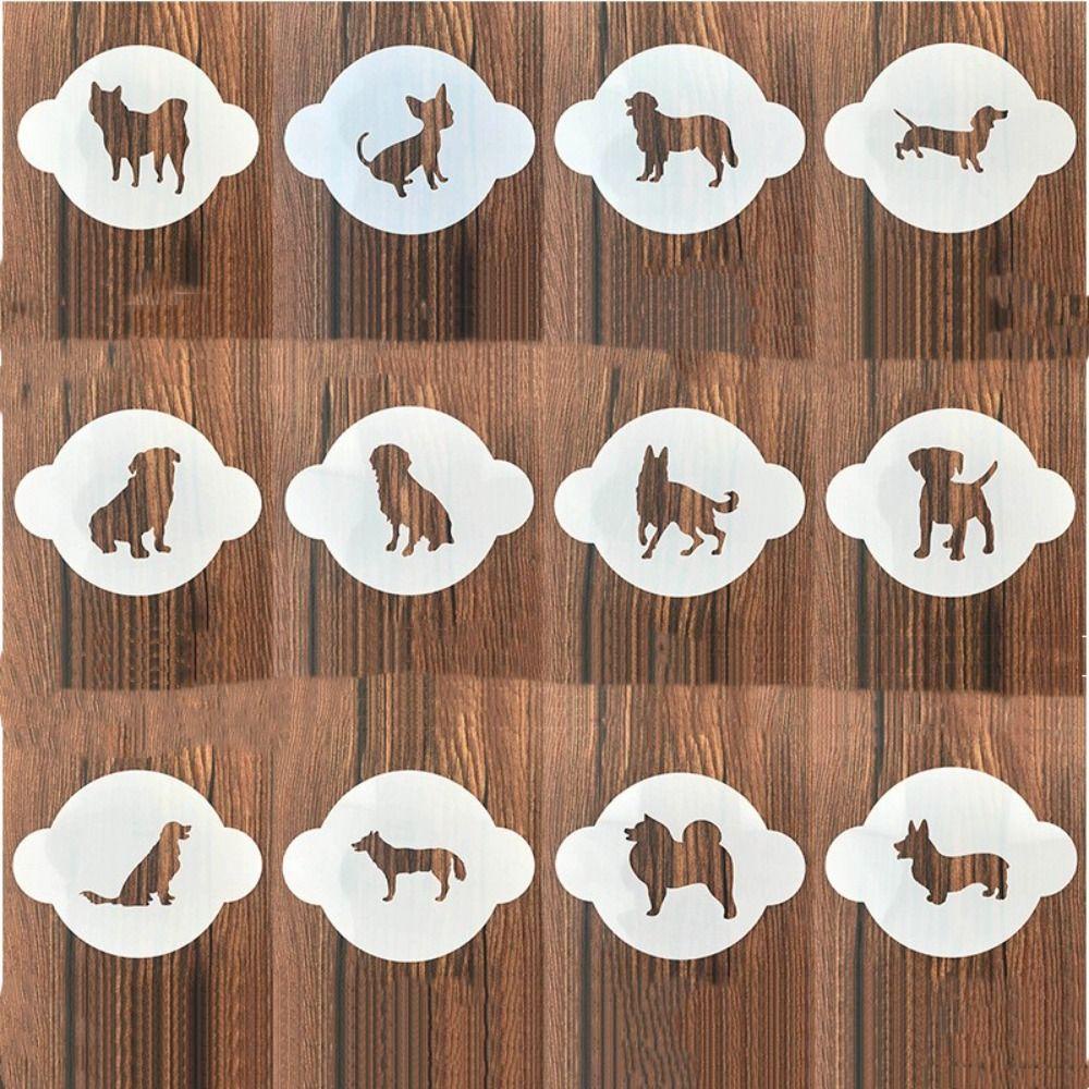 Solighter 12Pcs Layering Stencils DIY Album Pet Stamping Embos