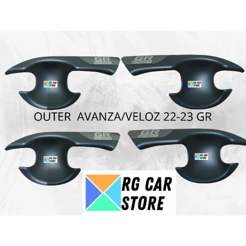 PAKET OUTER HANDLE TANK COVER ALL NEW AVANZA 2022-2023 BLACK DOFF GR SERIES DIJAMIN PNP BERKUALITAS