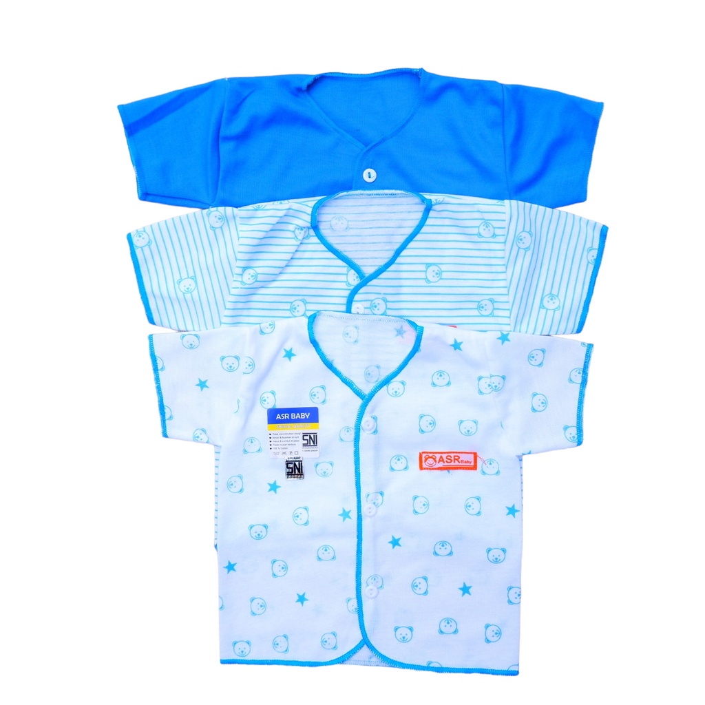 (BJ002) Isi 3pcs Baju Pendek Bayi