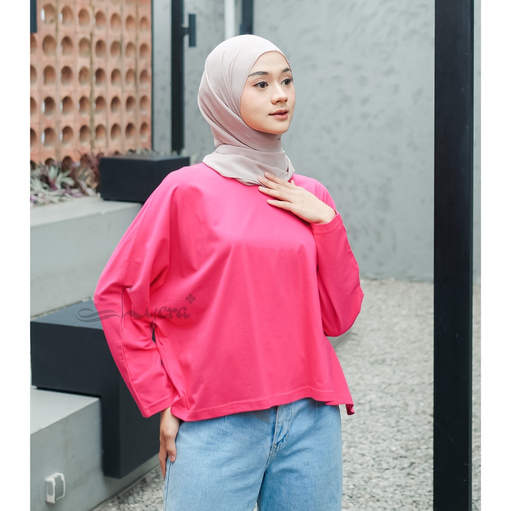 [CYC | COD] REAPICT | Kaos Basic Lizy Batwing Oversize | Cotton Combed | Atasan Crop XXXL Trend Wanita Murah Best Seller