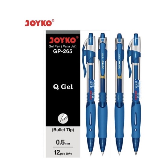 

Terlaris ✨ -Gel Pen Pulpen Pena Joyko GP-265 Blue Q Gel 0.5 mm 1 Box 12 Pcs- 2.2.23