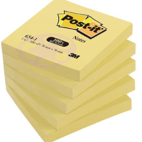 

TrxV1h1G Memo Tempel /Post It 654 3M Kuning / Sticky Notes 3M
