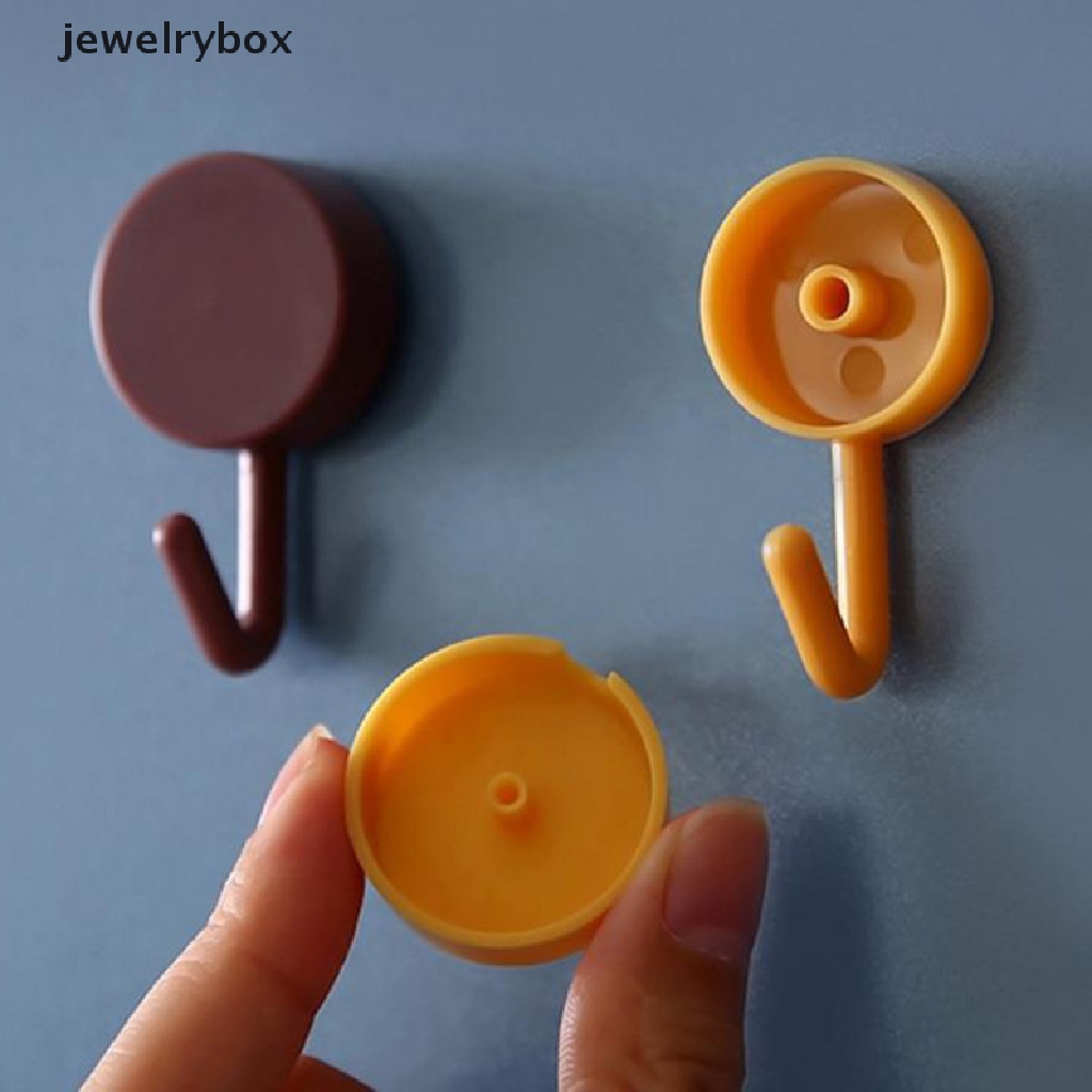 [jewelrybox] 10pcs Warna Solid Bebas Meninju Pintu Ada Jejak Kuku Baju Dipasang Kait Dinding Butik