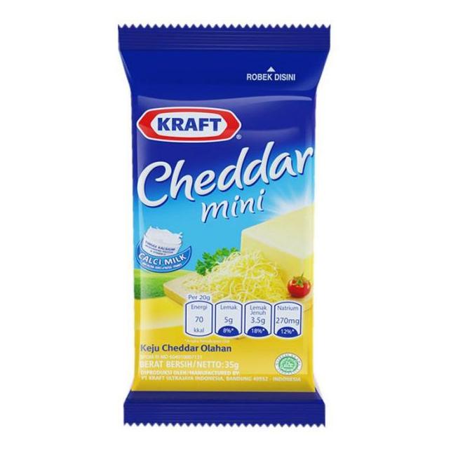 

Z90 keju kraft cheddar mini 30 gram PALING DIMINATI り