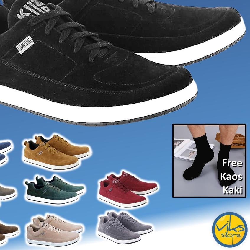 ➢ Sepatu Sneakers Pria Cowok Tali Style Casual Distro Kuzatura Original Bahan Suede Lokal Premium El