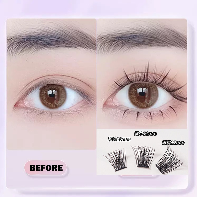 Mysterygirl - Bulu Mata Palsu Natural Devil Eyelash Extension Single Bulumata Eyelash Tanam Korea Perlusin