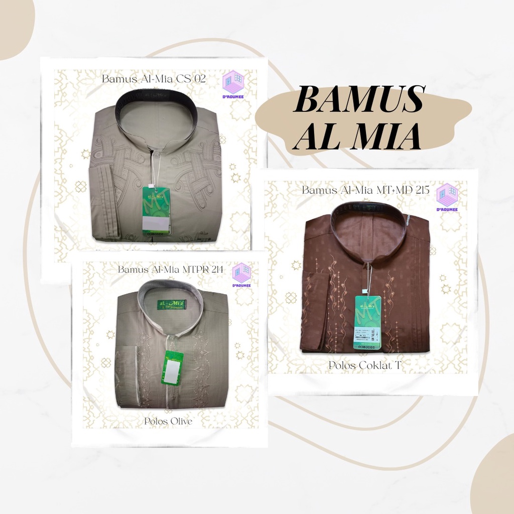Bamus Al Mia Mt Baju Muslim Lengan Panjang Baju Koko Pria