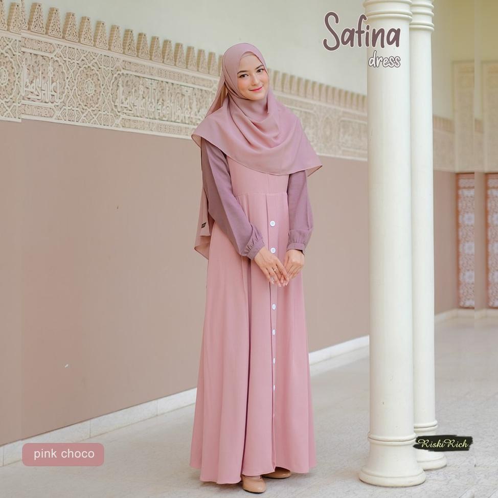 Murah SAFINA Dress Daily Polos Bahan Lady Zara Premium By Riskirich
