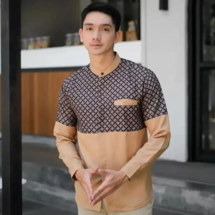 TERBARU BAJU KOKO PRIA DEWASA LENGAN PANJANG MOTIF QNANG KOMBINASI BATIK BAJU KOKO GUS AZMI KOKO DEWASA KOKO MURAH KOKO AZ-ZAHIR KEMEJA MURAH KOKO SENOPATI TERBARU KOKO POLOS