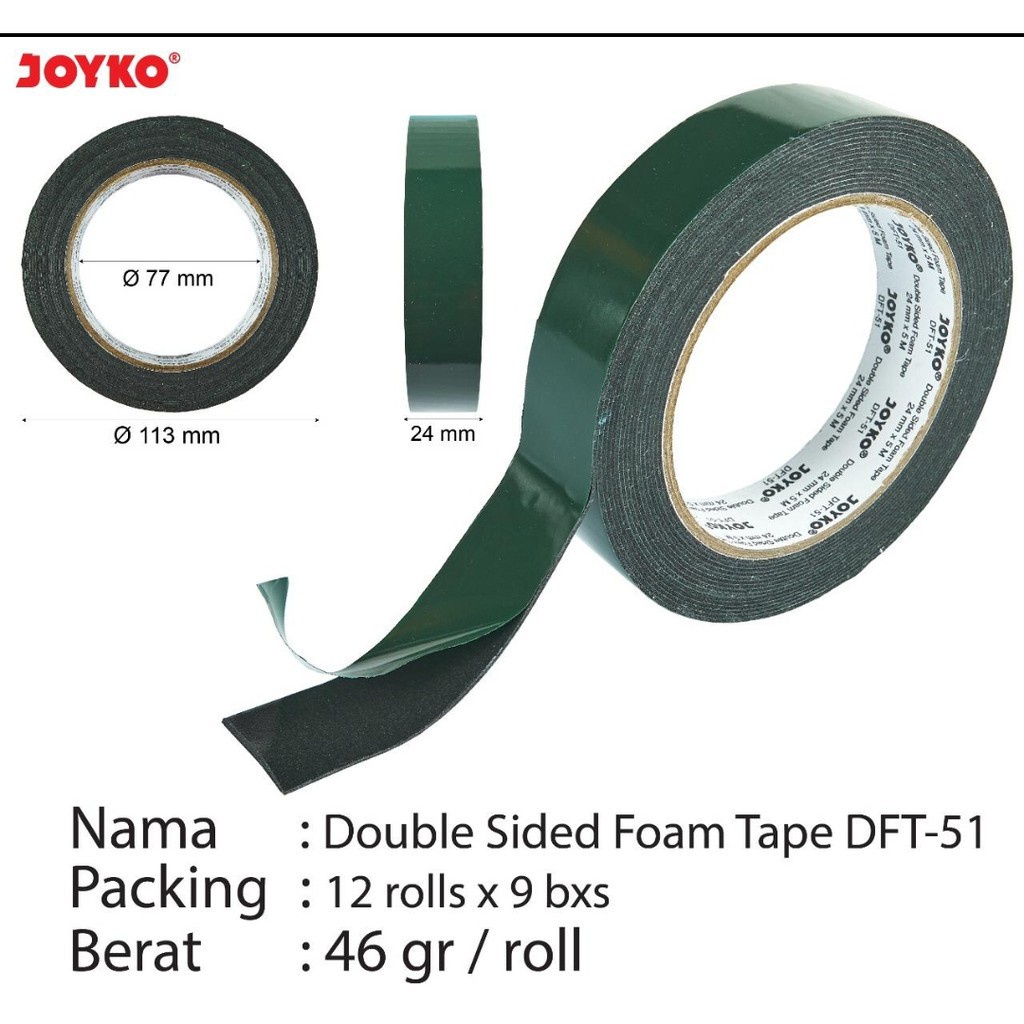 

Joyko Double tape busa / double tape Foam Tape DFT 51 (per pcs)