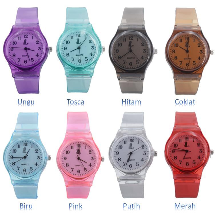 Jam Tangan Karet Fashion Rubber Transparan PGM J26