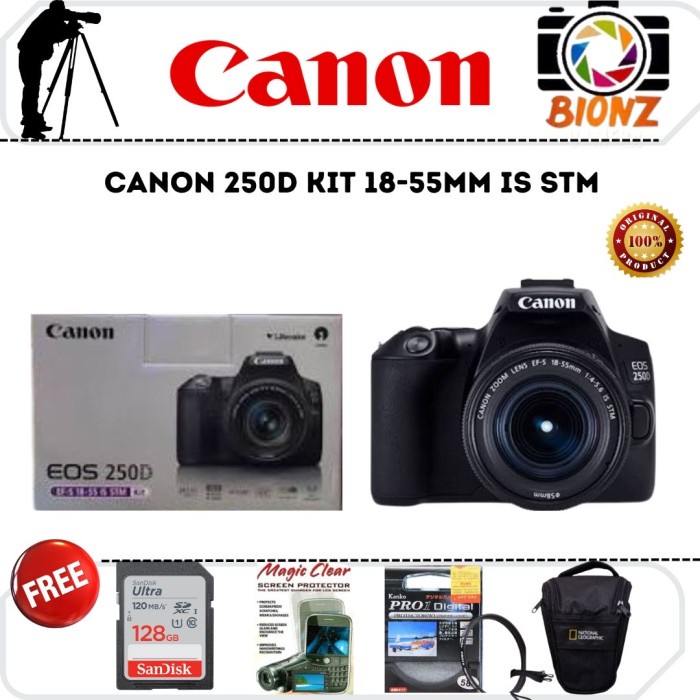 CAMERA CANON 250D KIT 18-55MM IS STM