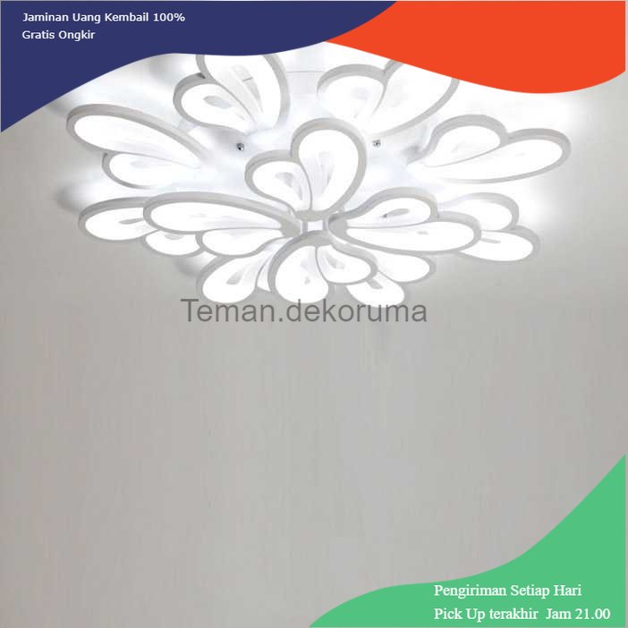 TD - LMP MINGKO Lampu LED Plafon Modern Ceiling Dimmable 72W 3 Color 12 Heart - DF8039