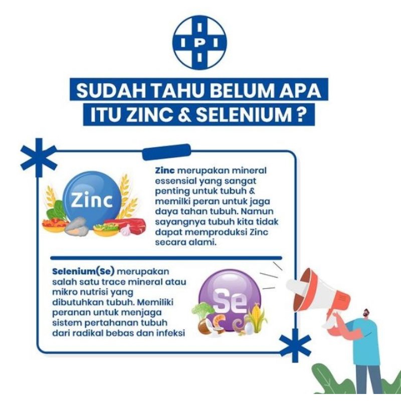 mineral zinc plus selenium ipi isi 45 tablet