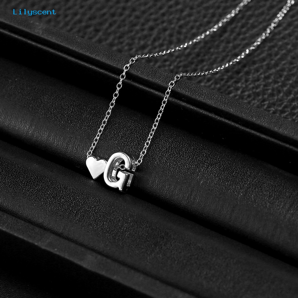 [LS] Kalung Pasangan Bentuk Huruf Liontin Pria Unisex Bahan Alloy Stainless Untuk Hadiah