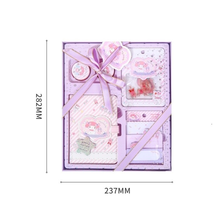 

Terlaris Gift Set Alat Tulis Binder Buku Washi Tape Stationery Sanrio Kuromi