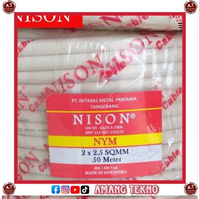 KABEL NYM 2X2.5 MM 50M 50 M 50MTR ORI NISON KUALITAS 100%