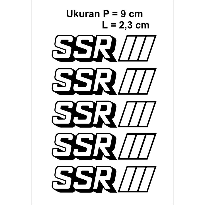 stiker cutting mobil velg ssr racing