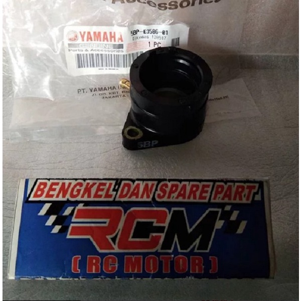 MANIFOLD MANIPOL MANIFOL INTAKE INTAK INTEK INSULATOR SCORPIO ORI ORIGINAL YAMAHA YGP ASLI 5BP-E3586-00
