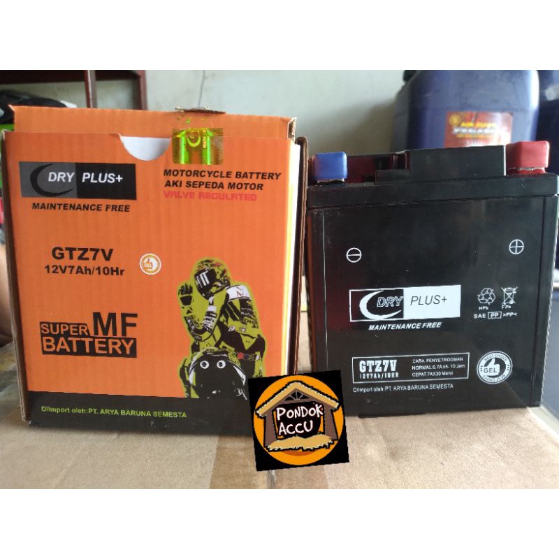 Aki motor GTZ 7V. Aki motor NMAX. AEROX. LEXI. KLX