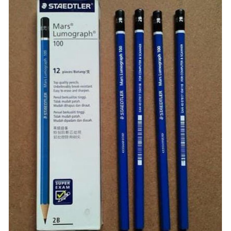 

(satuan)Pensil STAEDTLER 2B Mars Lumograph 100