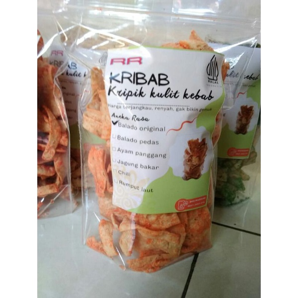 

Keripik Kribab Kripik Kulit Kebab rasa Balado Original