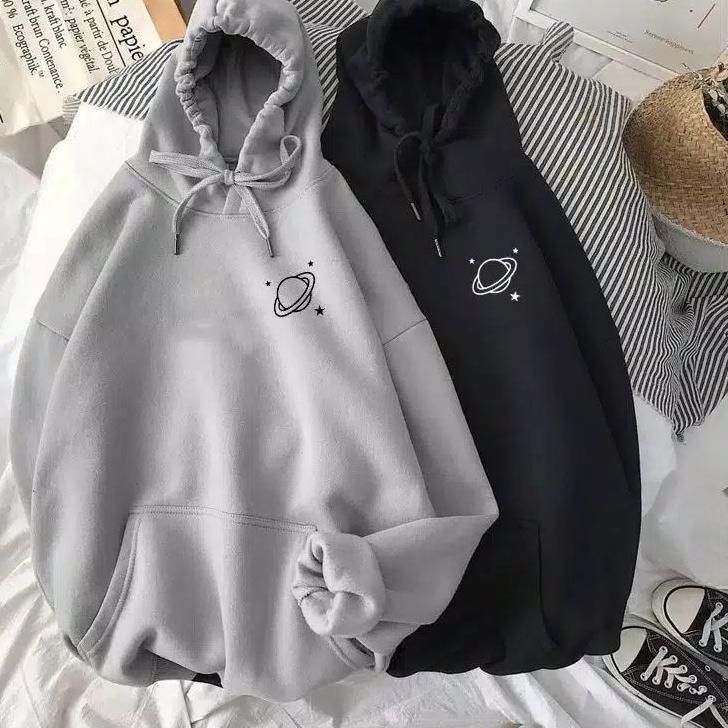 Import Terlaris IvannaCollection Sweater Hoodie Wanita Oversize Tebal Jaket Hodie Couple Pasangan Si