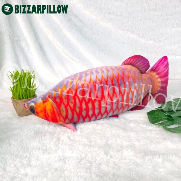✨ BISA COD ✨ Bantal Boneka Ikan Arwana Size L - Arwana L Ungu