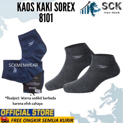 Kaos Kaki Pria SOREX 8101 Basic / Perlengkapan Kerja Formal / Kebutuhan Kantor - sckmenwear GROSIR