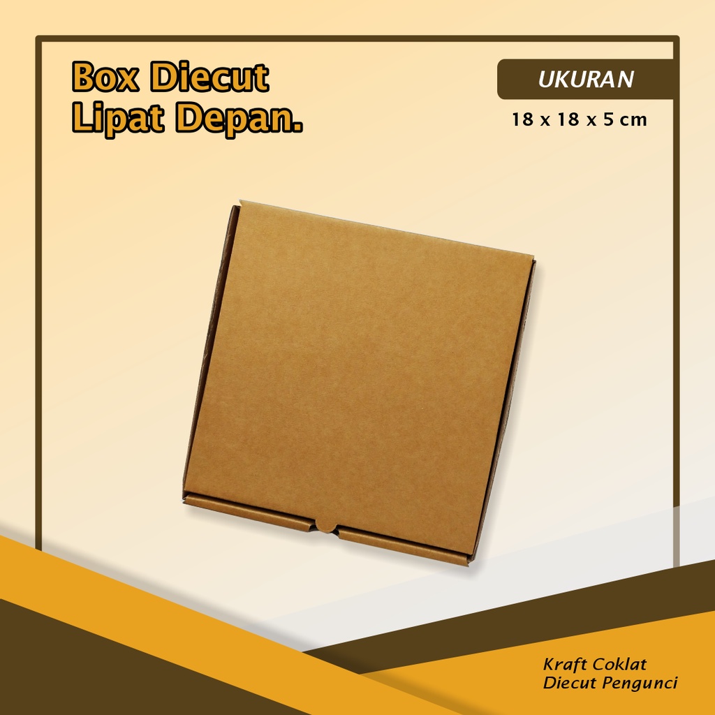 

Kardus/Box DC LD - Ukuran 18 x 18 x 5 cm - Warna Cokelat Polos