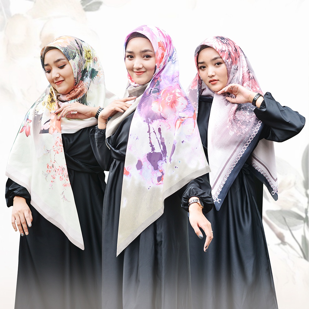 Kerudung Segi Empat 110x110 | Hijab Voal Premium | Jilbab ROSEMARY Series