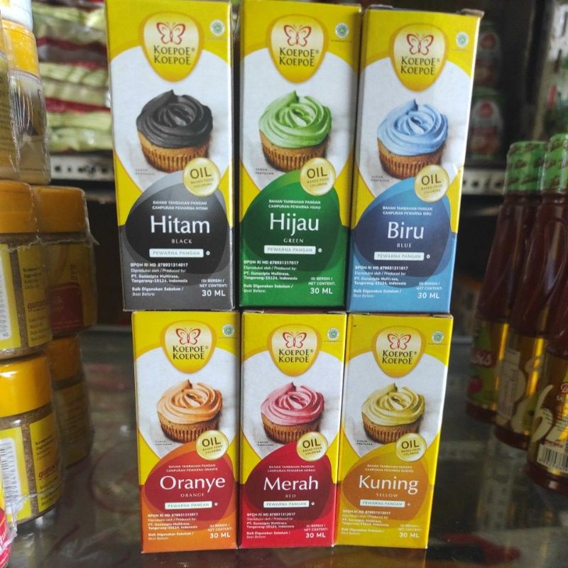 

Koepoe Pewarna Pangan ( Oil Base Food Coloring) 30 ml