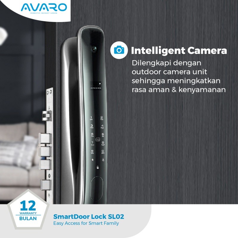 AVARO SL02 SMART DOOR LOCK DIGITAL WITH CAMERA &amp; FINGERPRINT