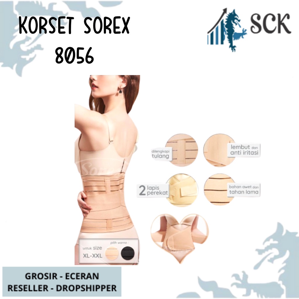 Korset SOREX 8056 Korset Pelangsing / Pengecil Perut Setelah Melahirkan Wanita - sckmenwear GROSIR