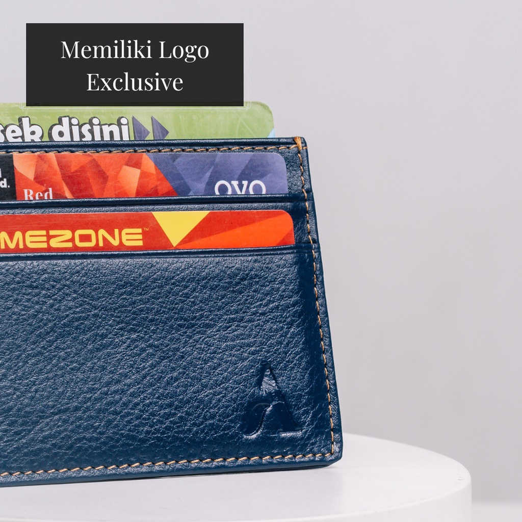 Dompet Kartu Mini Minimalis Cewek Cowok 100% Kulit Sapi Asli Premium Banyak Warna - ZEA CARD HOLDER
