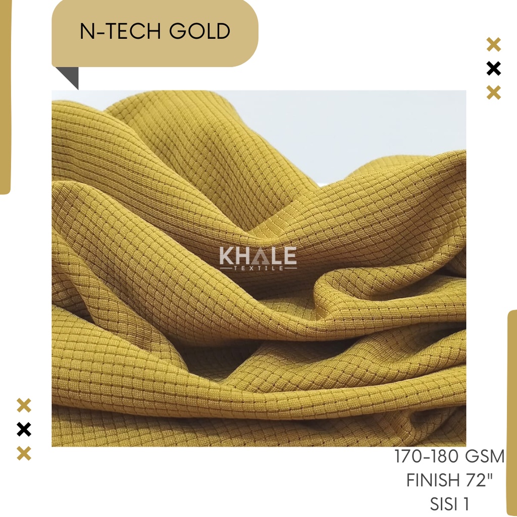 Bahan Kain Drifit Ntech / Dropneedle Gold Premium Jersey Doupnidle Dryfit Polyester