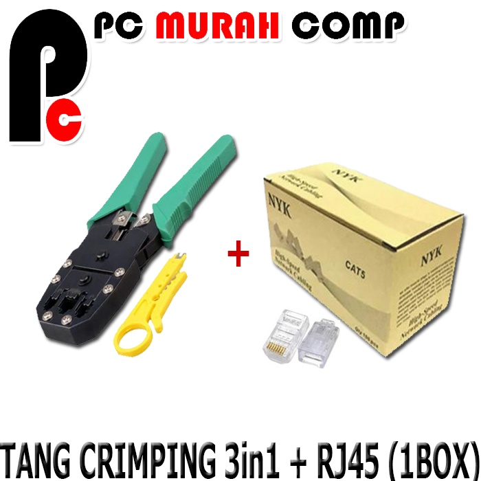 TANG CRIMPING 3iN1/MODULAR DENGAN 1 BOX RJ45