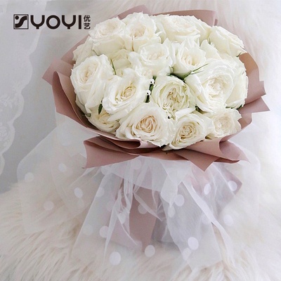 Kain Tile Dot / Tulle Dots Bintik Polkadot Halus Roll Kertas Buket Florist Flower Wrapping  KB6279