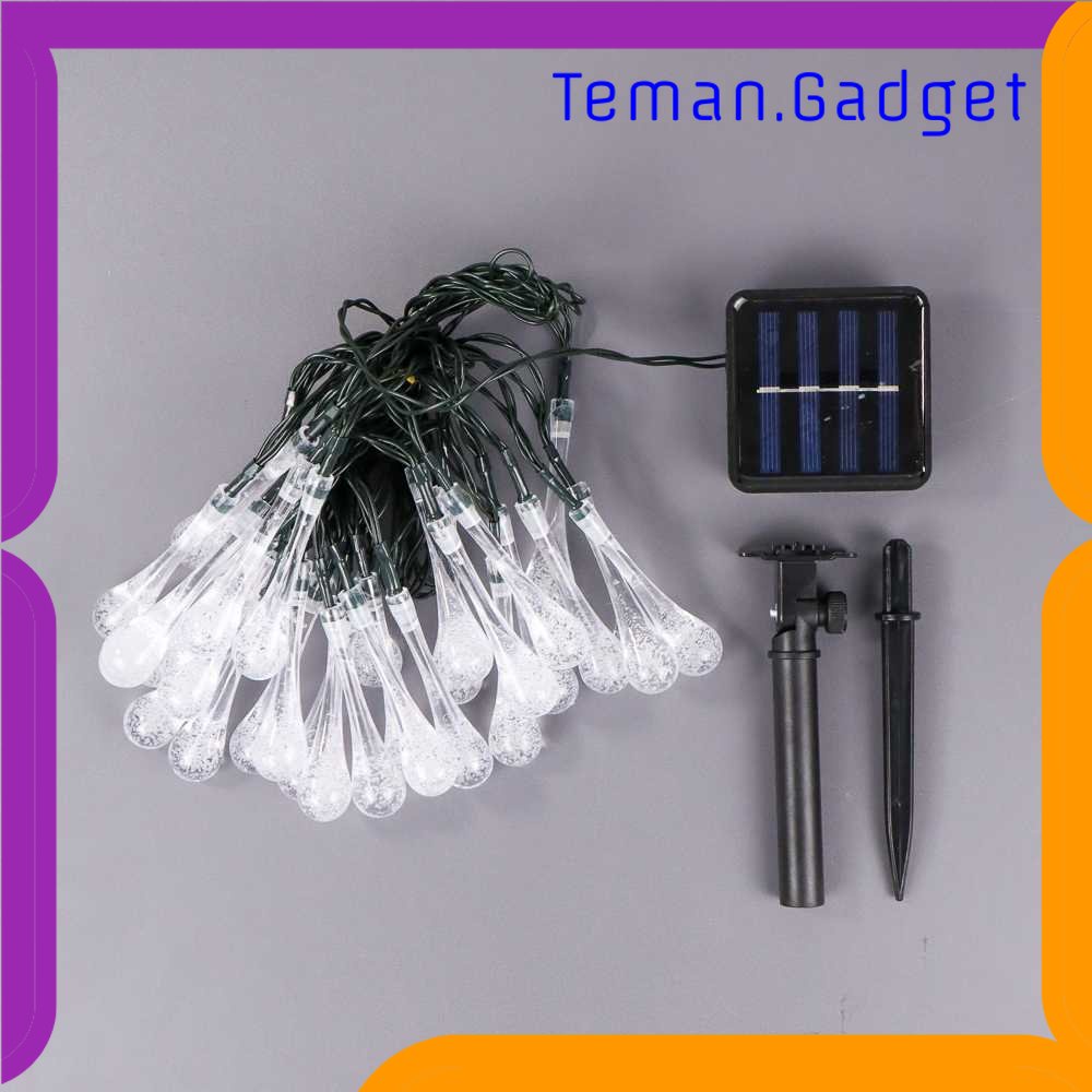 TG - LMP TaffLED Lampu Hias String Lights Raindrop Solar 30LED 6.5M Warm White - SP030