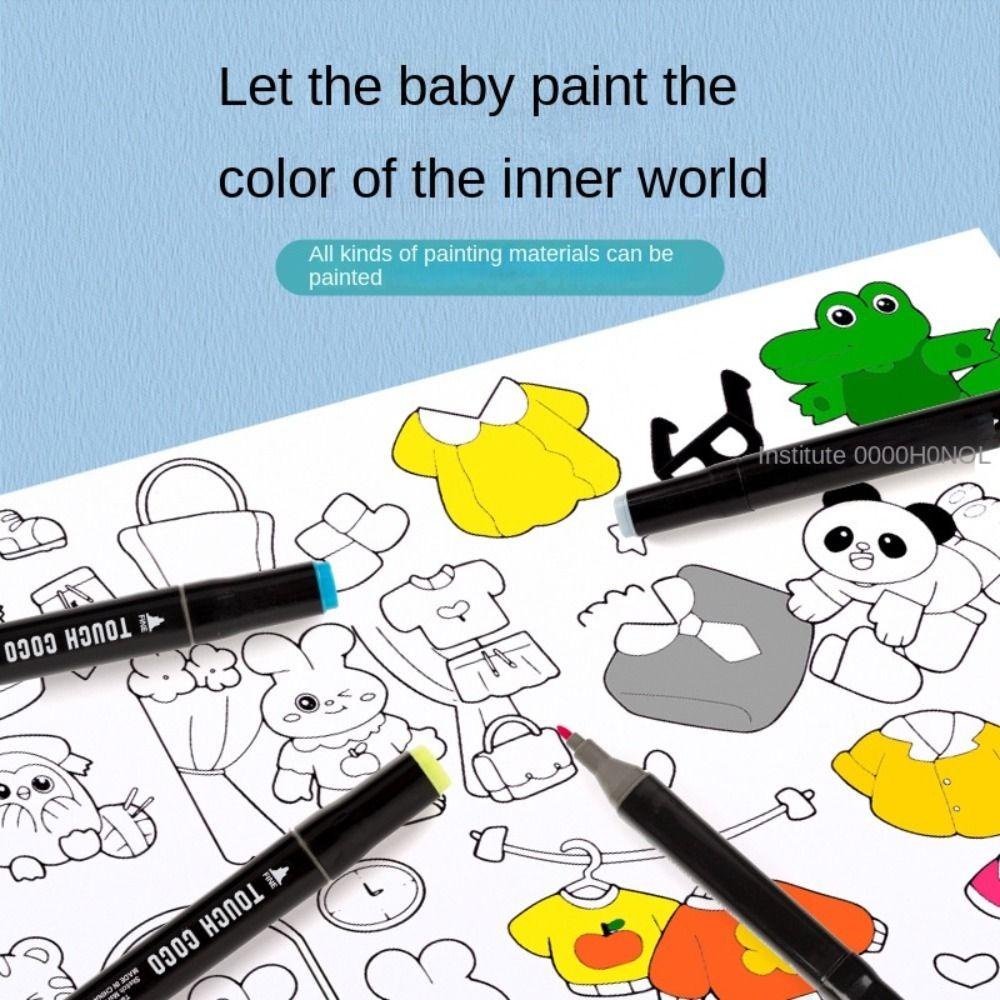 Roll Gambar Anak QUINTON Dewasa Children Gouache Art DIY Toys Drawing Sticker Little Artist Kertas Isi Warna