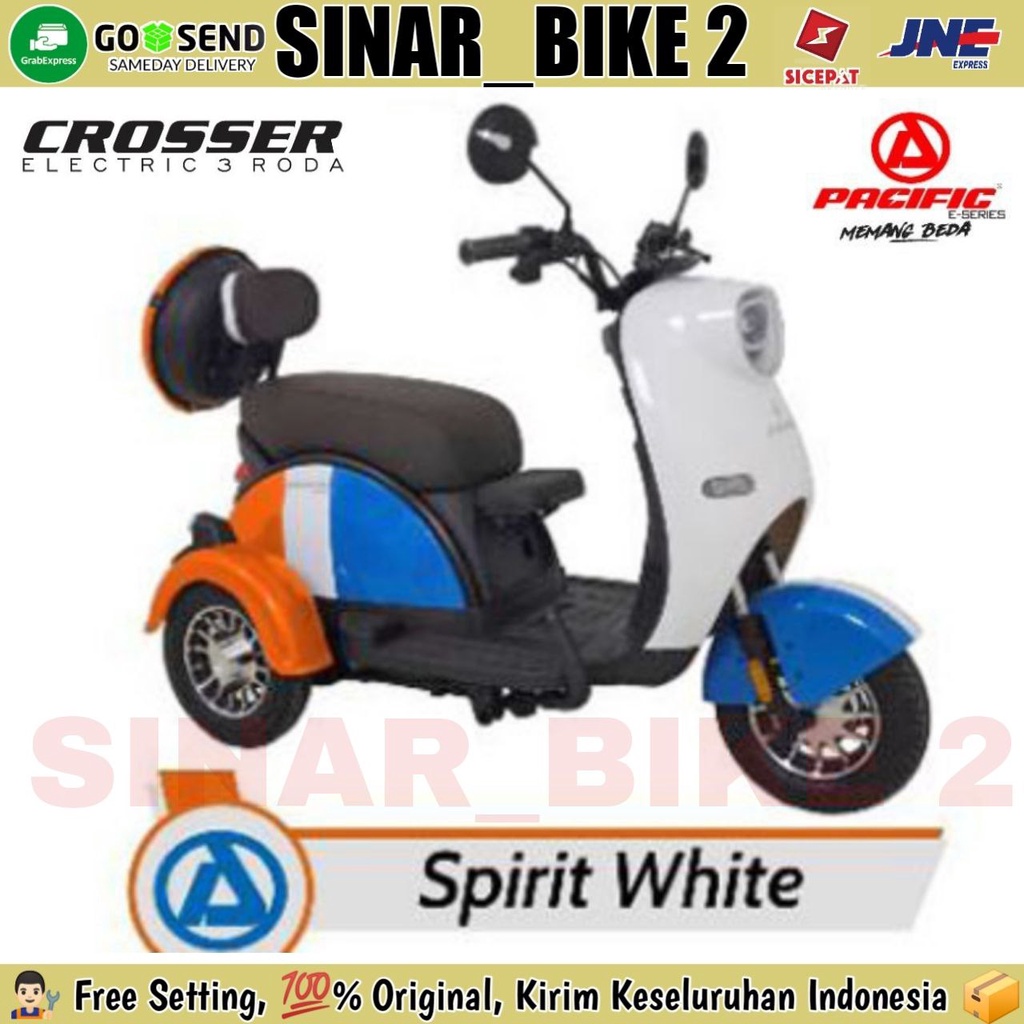 Sepeda Motor Listrik PACIFIC CROSSER Roda Tiga Electric E Bike 650 Wat