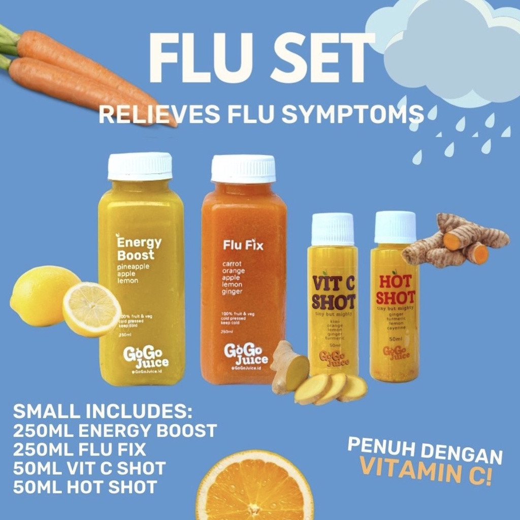 

Flu Set Small or Large | Juice untuk meredakan flu batuk pilek