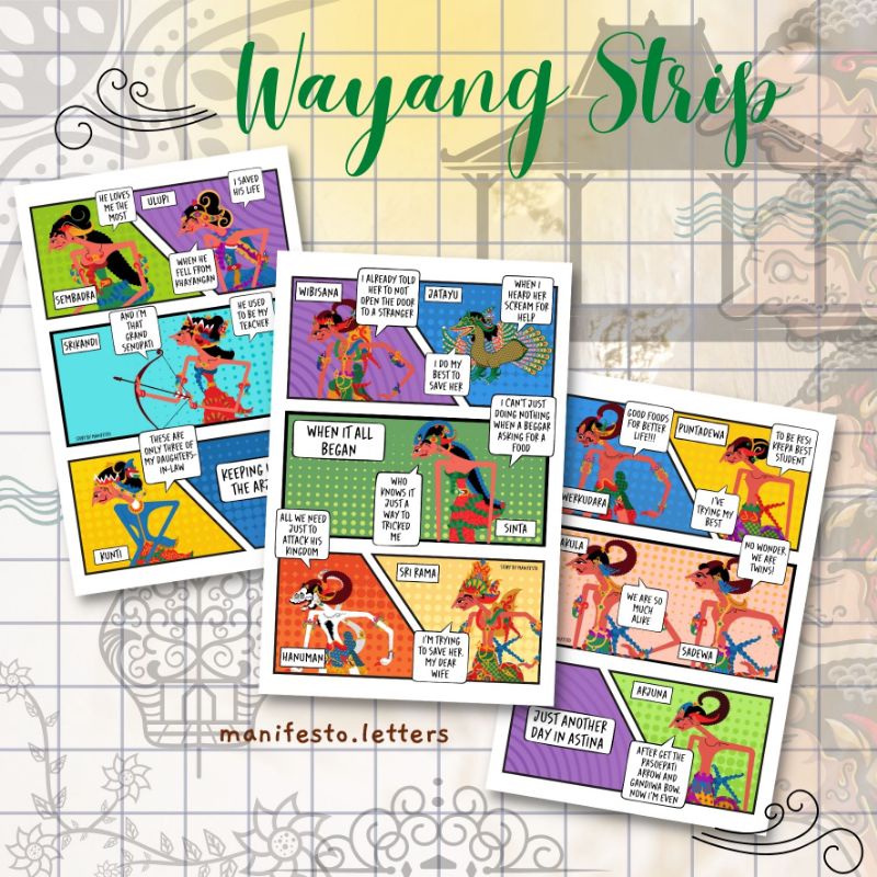 

Postcard Wayang Strip | Kartu Pos Komik | Pewayangan Jawa | Pandawa | Srikandi | Ramayana