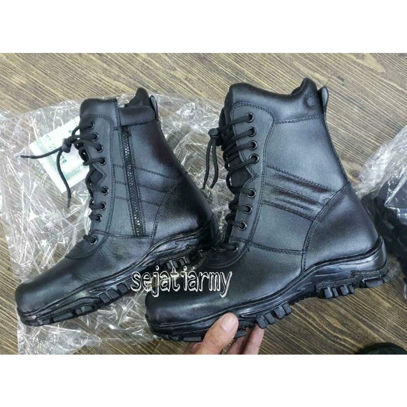sepatu pdl kulit/sepatu pdl resleting/sepatu pdl tni AD/sepatu siswa/sepatu pdl TNI AD