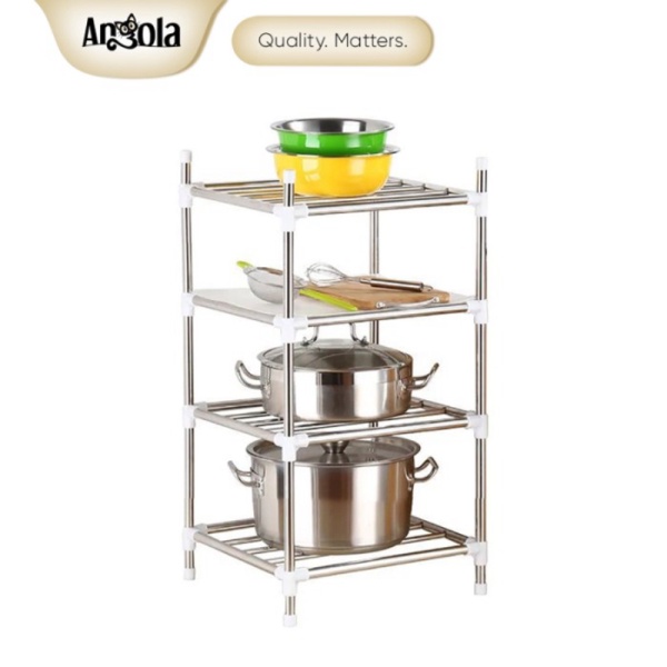 Jual Angola Rak Dapur Peralatan E15 Penyimpanan Rak Panci Tempat Alat Dapur - 4 tingkat Diskon