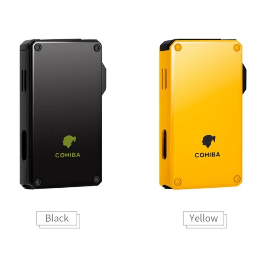 Cohiba cigar lighter with hidden cigar drill - Kuning